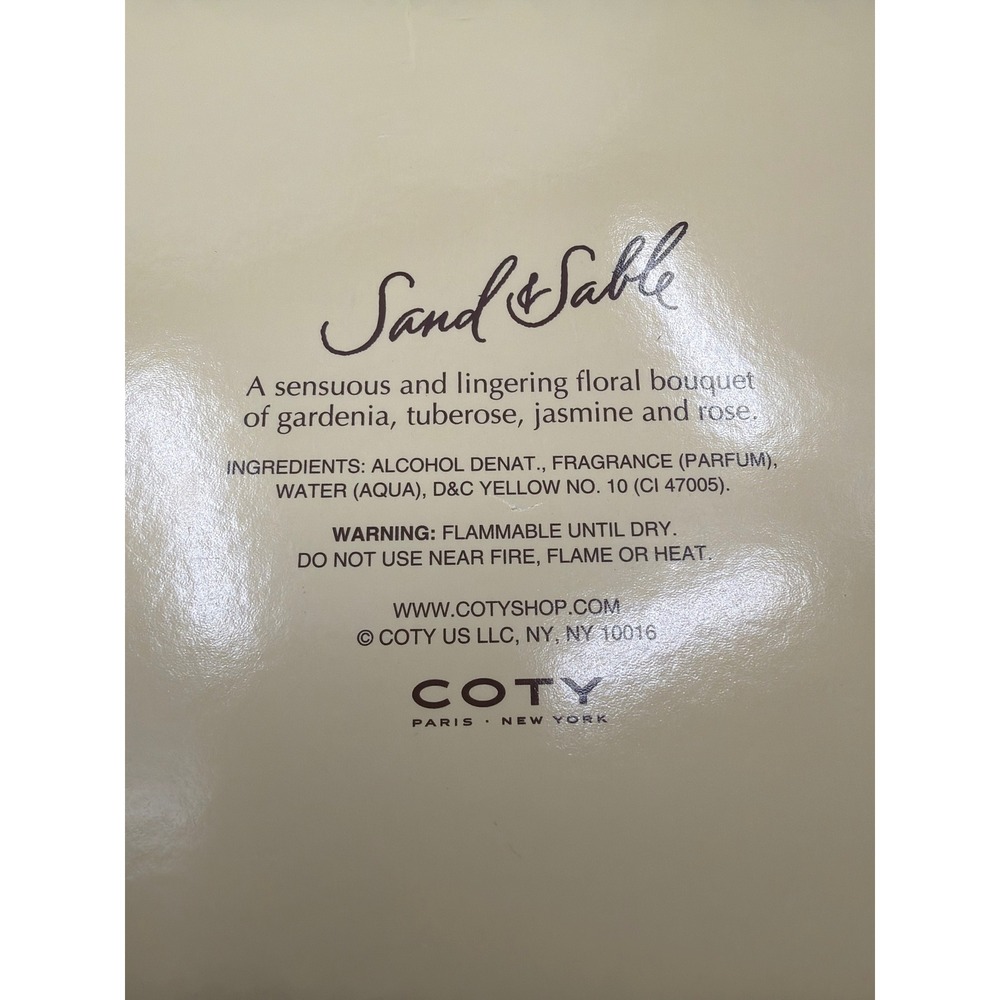 Coty Sand & Sable Cologne Spray 1.5 fl oz‎ 44 mL Floral Fragrance New in Box - Picture 5 of 5